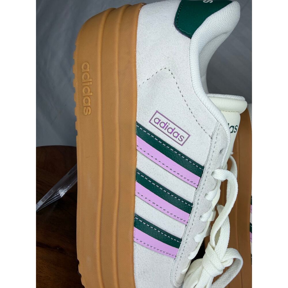 Adidas VL Court Bold Platform Sneakers White Pink Green Gum Women’s 6.5 NWT - Picture 8 of 16